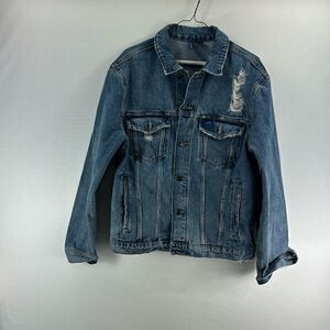 Divided by H&M Denim Distressed Jacket- Size M